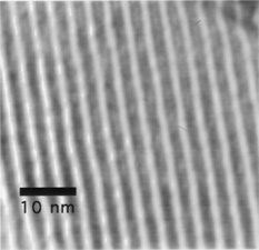 TEM image of MCM-41's straight pores