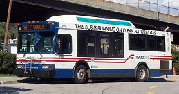 picture of a city bus that runs on natural gas